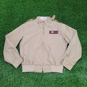Vintage 70s Phillips 66 Blouson Jacket Medium 21x24 Beige